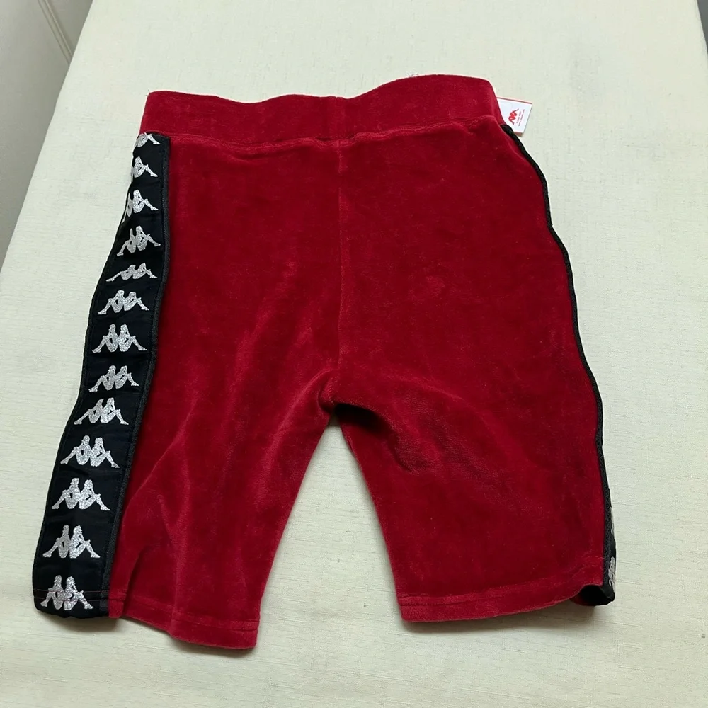 NWT Kappa S red skin fit 222 Banda Saxeever velour bike shorts - Picture 8 of 15